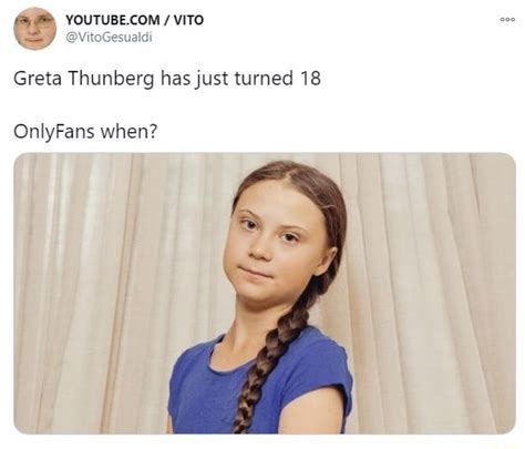 Greta thunberg onlyfans - By Remy Tumin. June 10, 2023. For five years, Greta Thunberg has spent her Fridays in front of the Swedish Parliament in Stockholm instead of in class; after 251 weeks, she is hanging up her ...